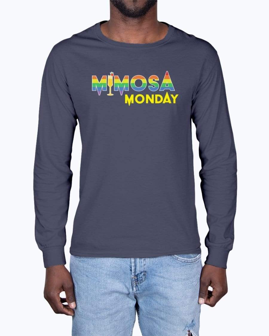 Shirts Navy / XS Mimosa Monday Long Sleeve T-Shirt INVI-Expressionwear