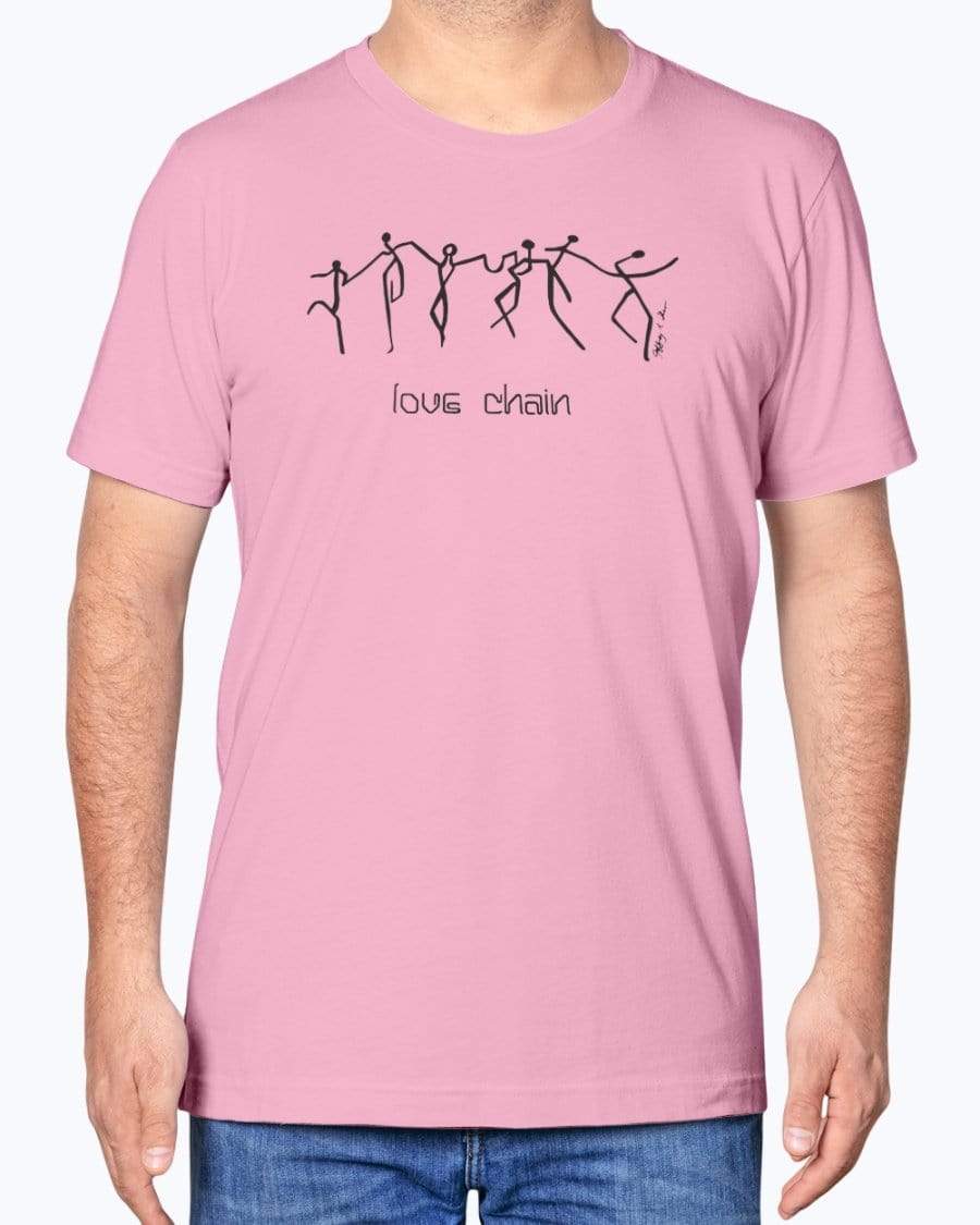 Shirts Pink / XS Love Chain - T-shirt INVI-Expressionwear
