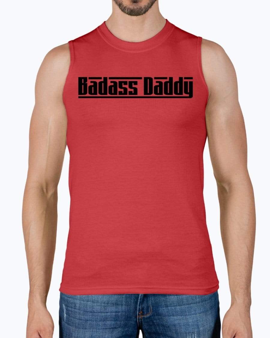 Shirts Red / S Badass Daddy Muscle T-Shirt INVI-Expressionwear
