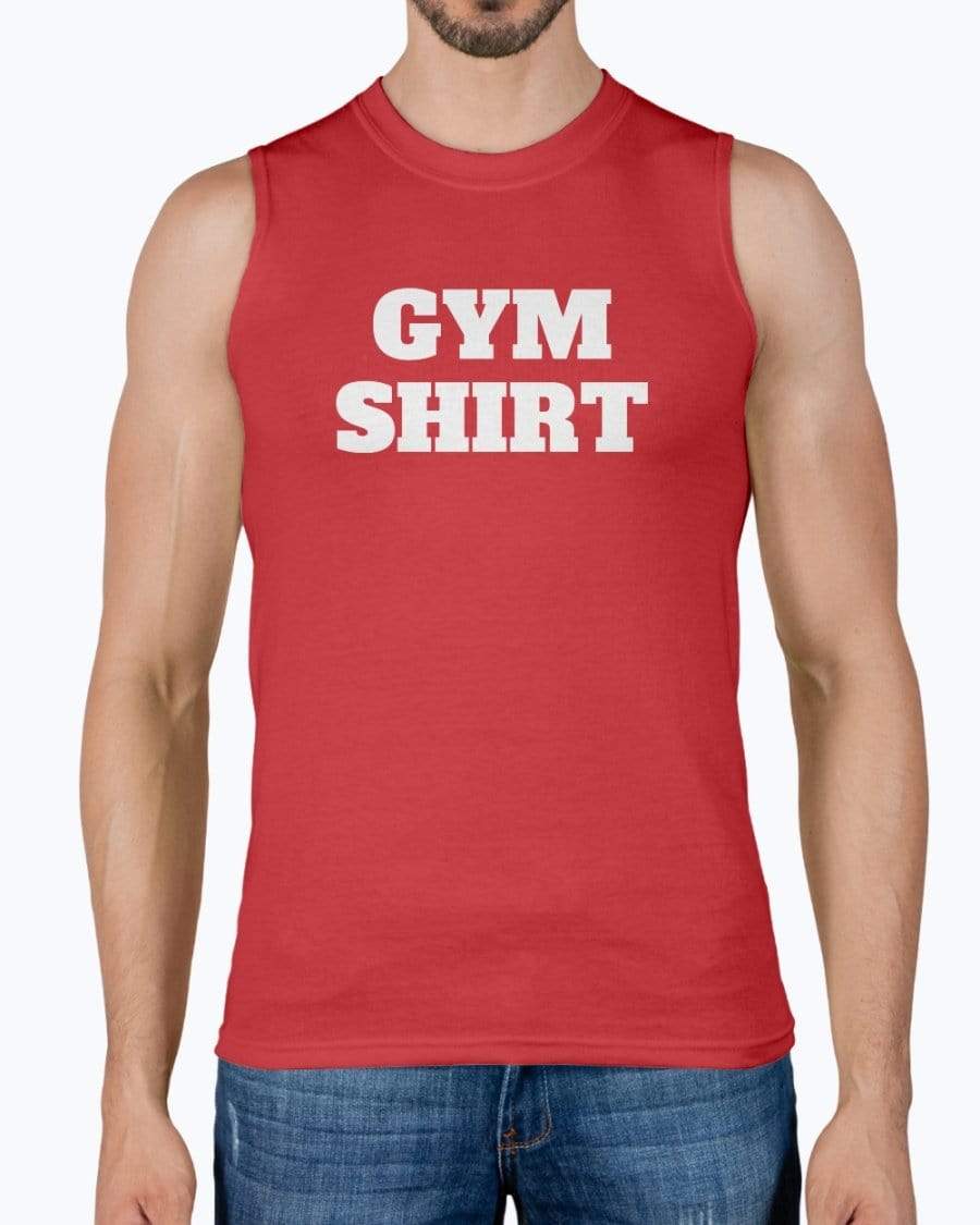 Shirts Red / S Gym Shirt Sleeveless Muscle T-Shirt INVI-Expressionwear