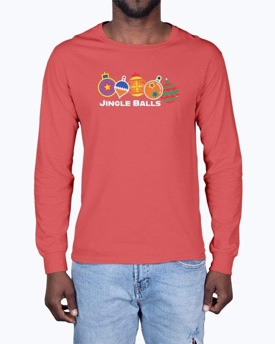 Shirts Red / XS Jingle Balls Holiday Long Sleeve T-Shirt INVI-Expressionwear