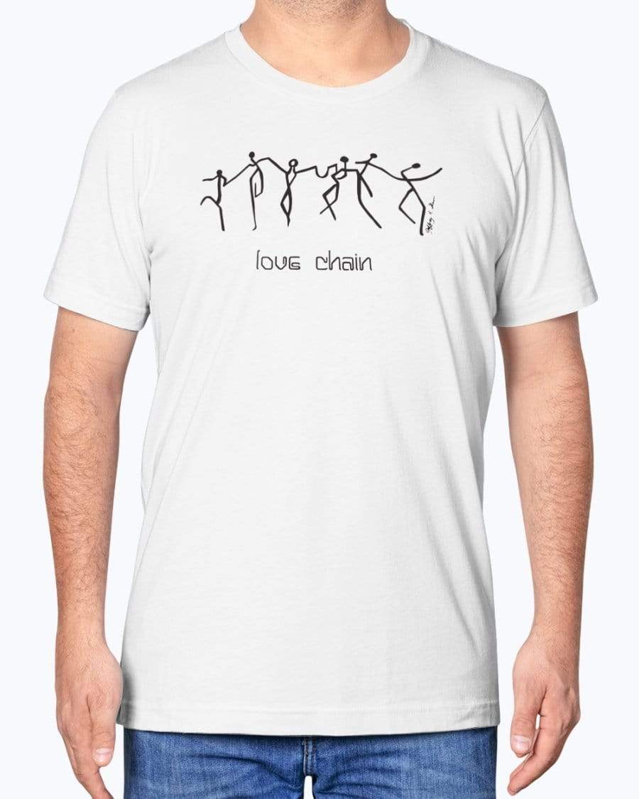 Shirts Solid White Blender / M Love Chain - T-shirt INVI-Expressionwear