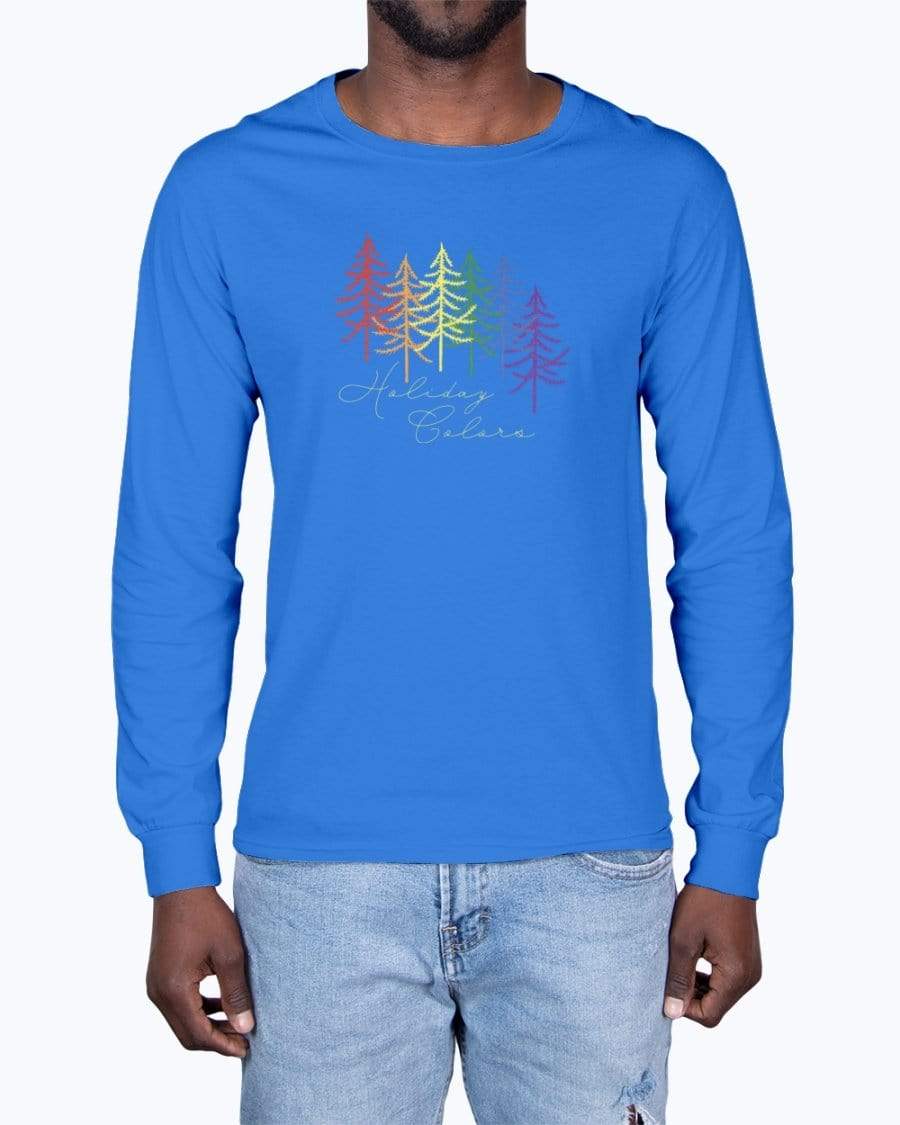 Shirts True Royal / XS Holiday Colors Long Sleeve T-Shirt INVI-Expressionwear