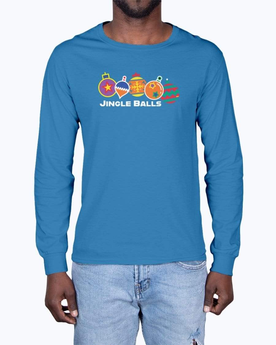 Shirts True Royal / XS Jingle Balls Holiday Long Sleeve T-Shirt INVI-Expressionwear