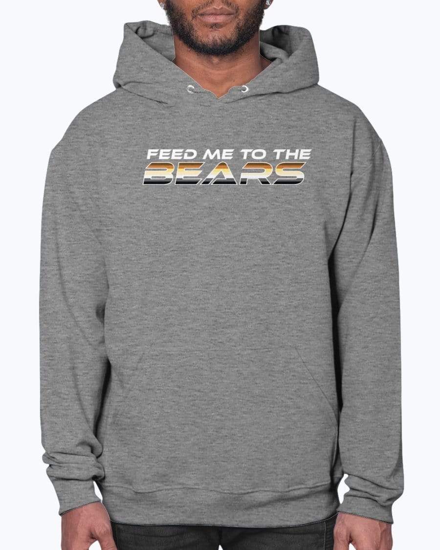 Sweatshirts Athletic Heather / M Feed Me to the Bears  Hoodie INVI-Expressionwear