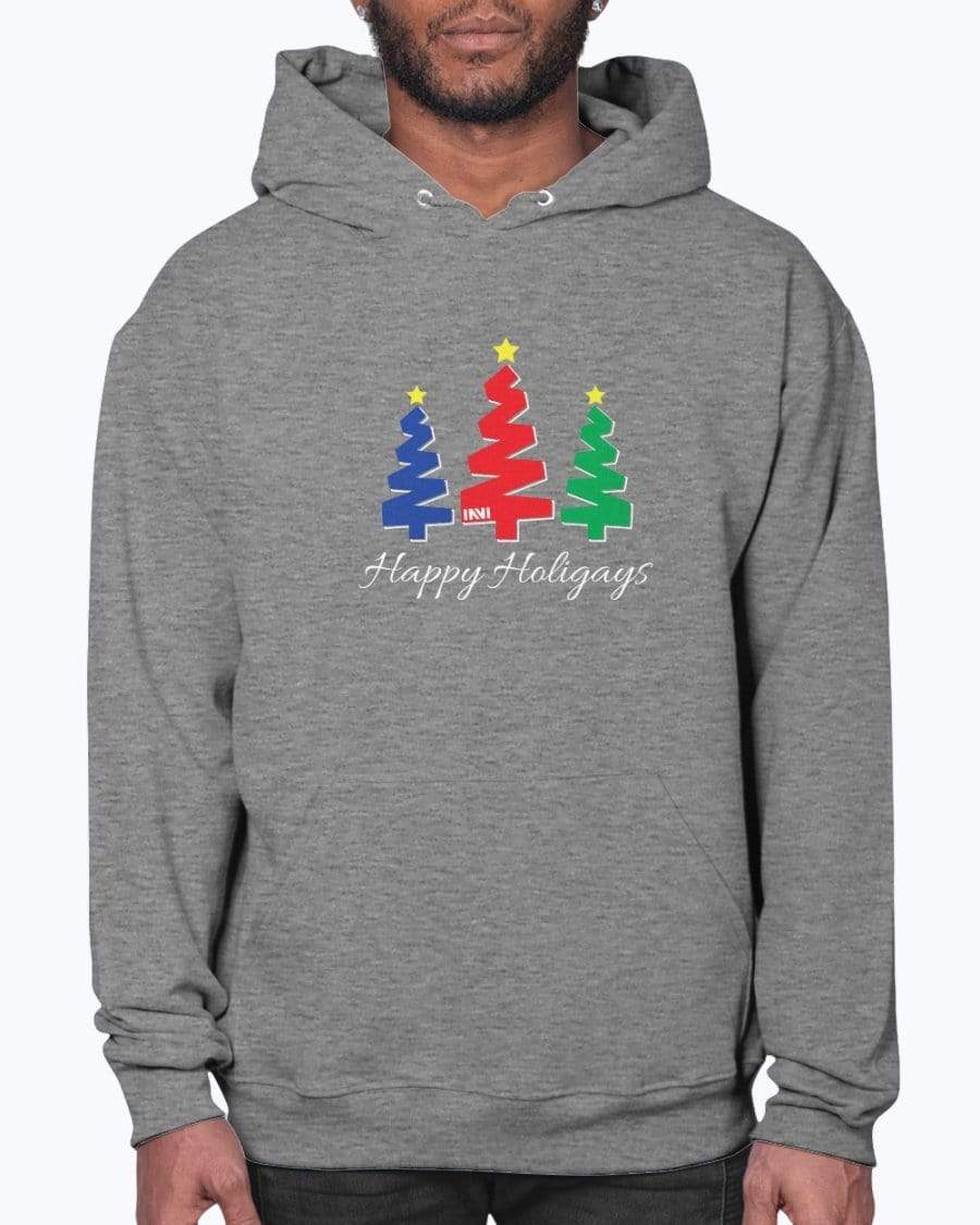 Sweatshirts Athletic Heather / S Happy Holigays Hoodie INVI-Expressionwear