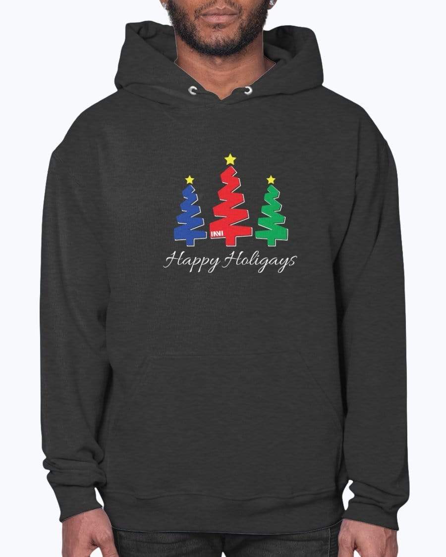 Sweatshirts Black Heather / M Happy Holigays Hoodie INVI-Expressionwear