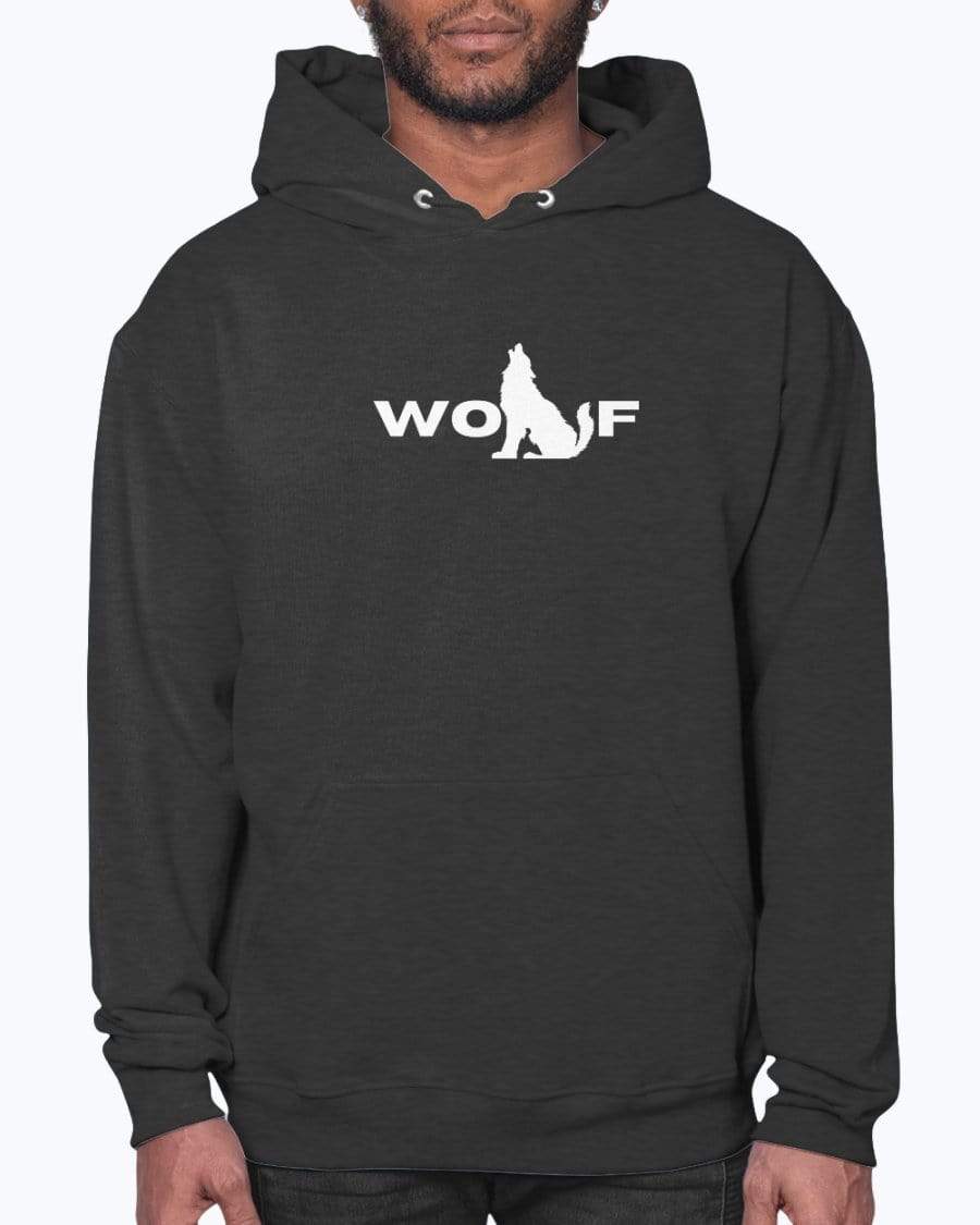 Sweatshirts Black Heather / M Wolf Hoodie INVI-Expressionwear