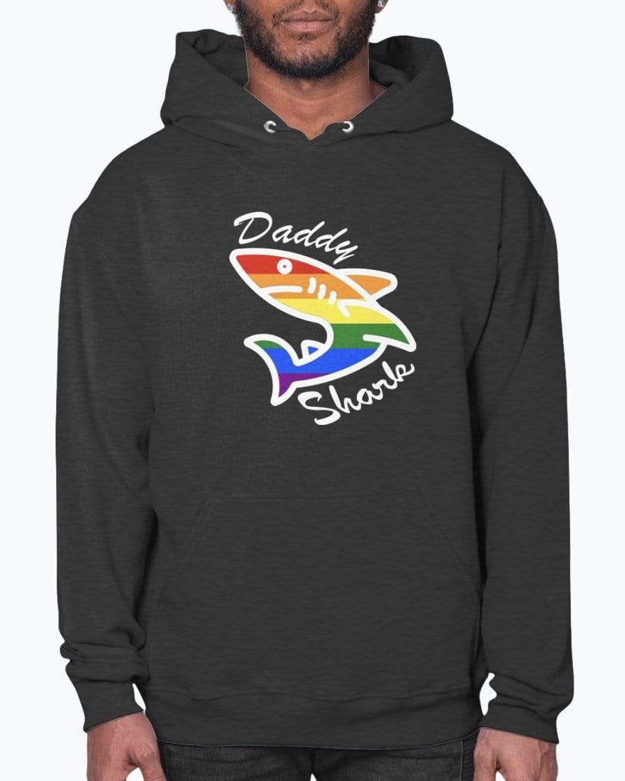 Sweatshirts Black Heather / S Daddy Shark Pride Hoodie INVI-Expressionwear