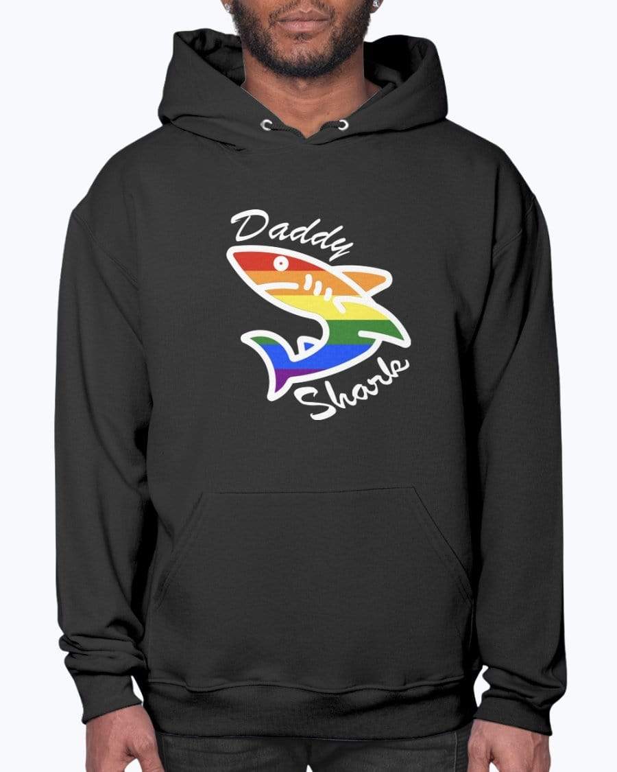 Sweatshirts Black / S Daddy Shark Pride Hoodie INVI-Expressionwear