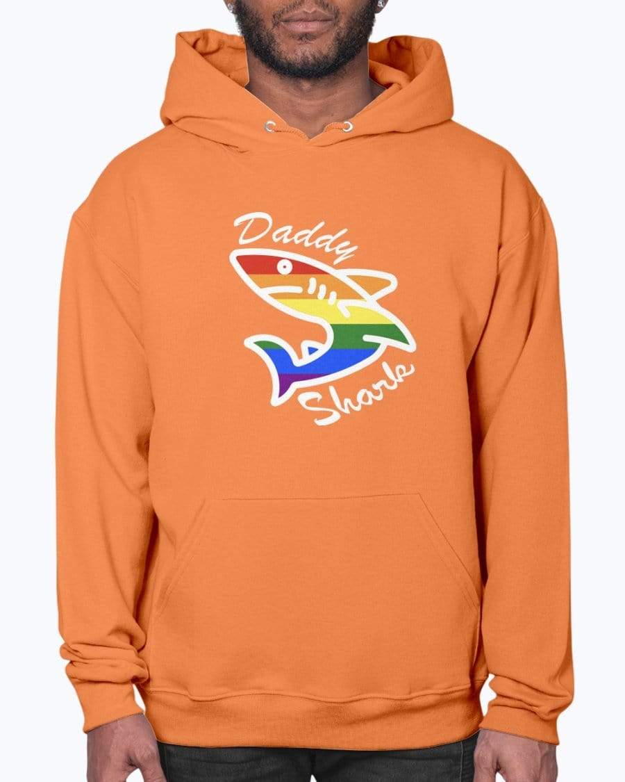Sweatshirts Burnt Orange / S Daddy Shark Pride Hoodie INVI-Expressionwear