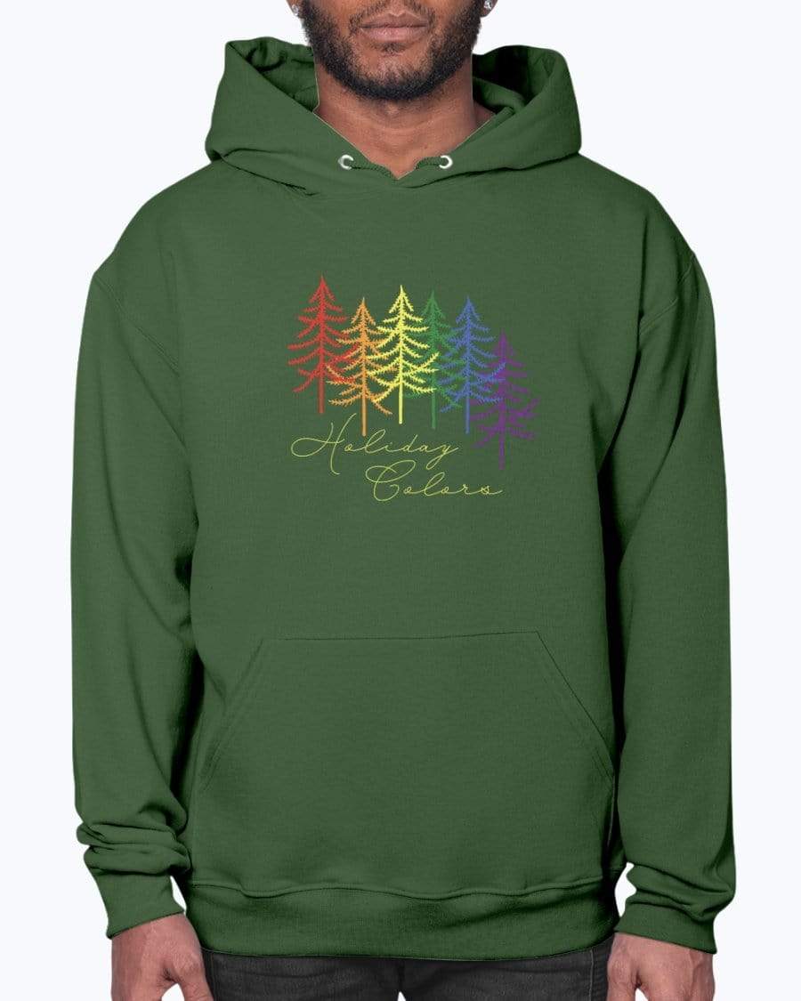 Sweatshirts Forest Green / S Holiday Colors Hoodie INVI-Expressionwear