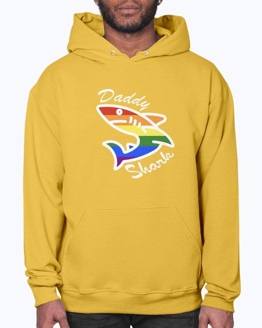 Sweatshirts Gold / S Daddy Shark Pride Hoodie INVI-Expressionwear