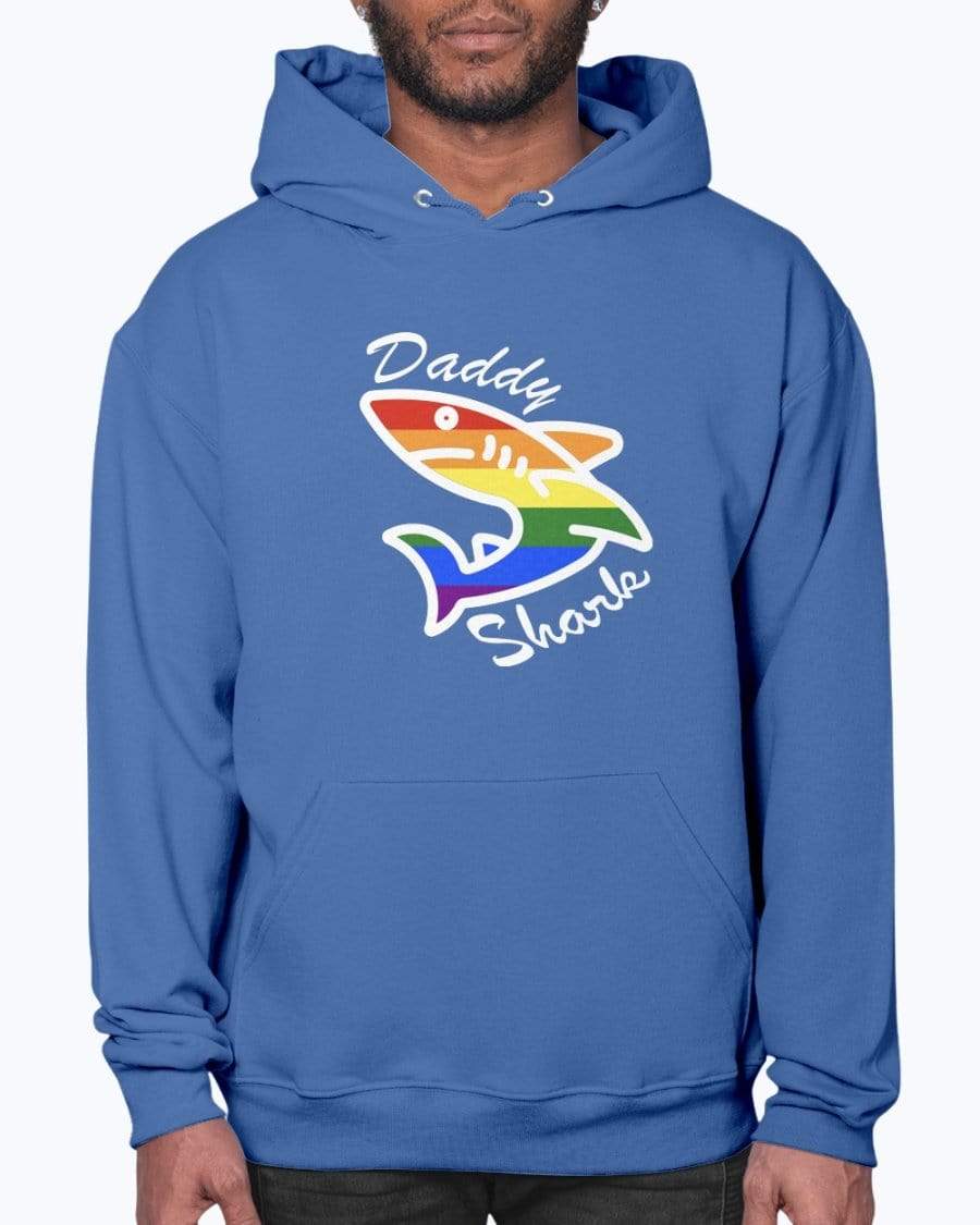 Sweatshirts Royal Blue / M Daddy Shark Pride Hoodie INVI-Expressionwear