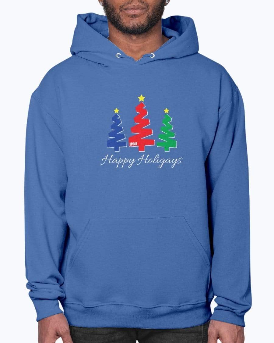 Sweatshirts Royal Blue / S Happy Holigays Hoodie INVI-Expressionwear
