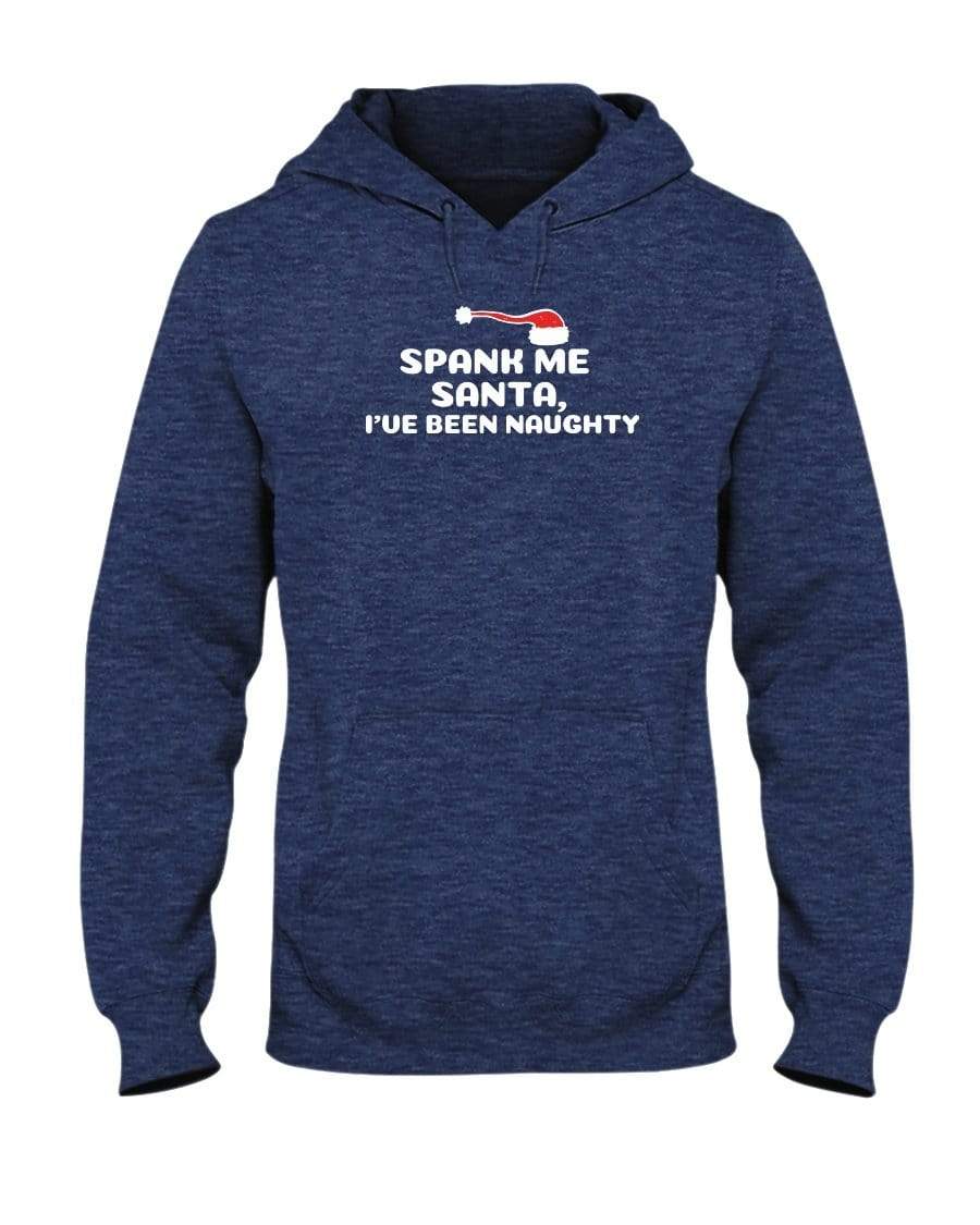 Sweatshirts Vintage Hth Blue / S Spank Me Santa Hoodie INVI-Expressionwear