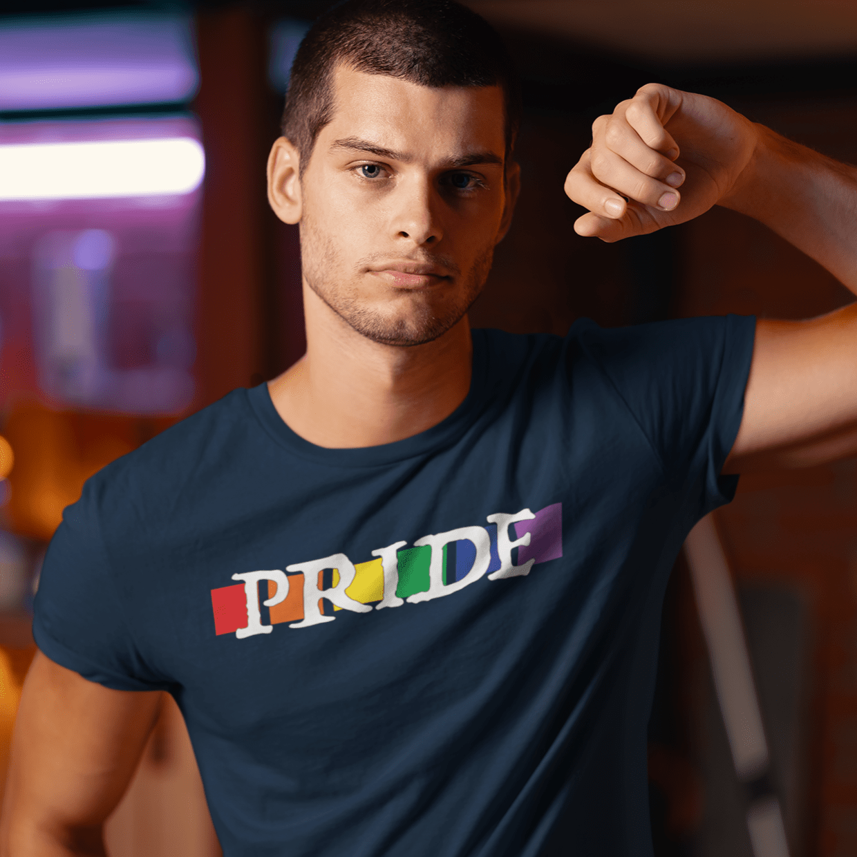 T-Shirt Navy / XS Pride Cube Design T-shirt INVI-Expressionwear