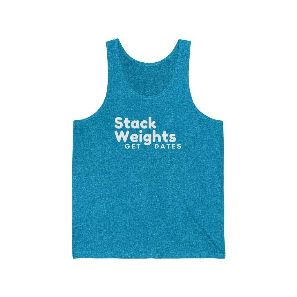 Tank Top Aqua TriBlend / XS Stack Weights Get Dates Tank Top INVI-Expressionwear