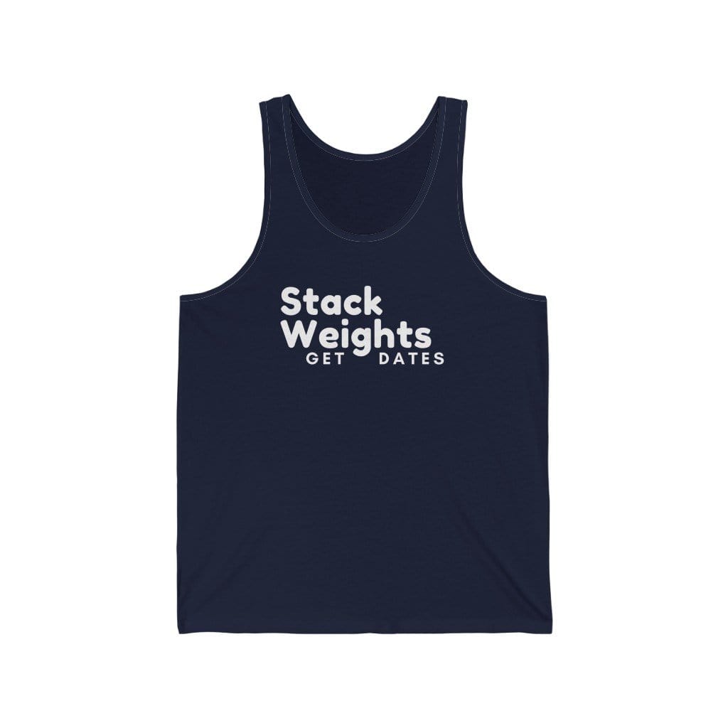 Tank Top Navy / XS Stack Weights Get Dates Tank Top INVI-Expressionwear