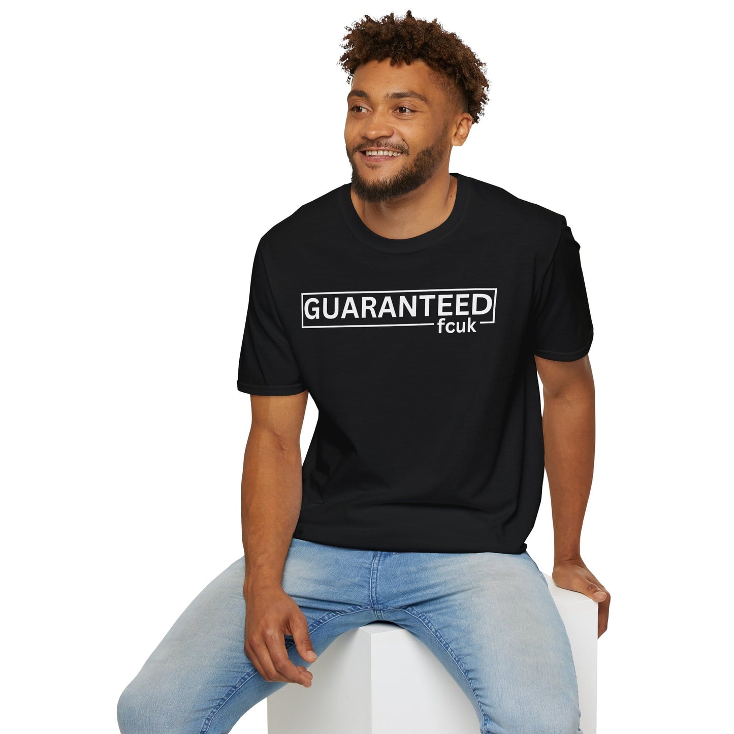 
                  
                    GUARANTEED fcuk parody T-Shirt
                  
                