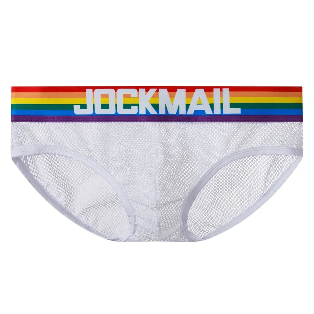 JOCKMAIL Rainbow White MESH Brief Underwear – INVI Expressionwear