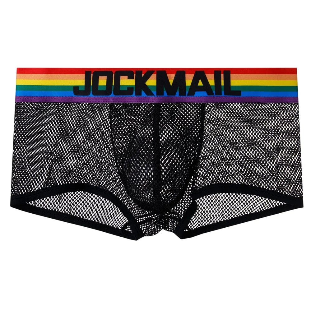 JOCKMAIL Rainbow Black MESH Boxer Brief Underwear – INVI