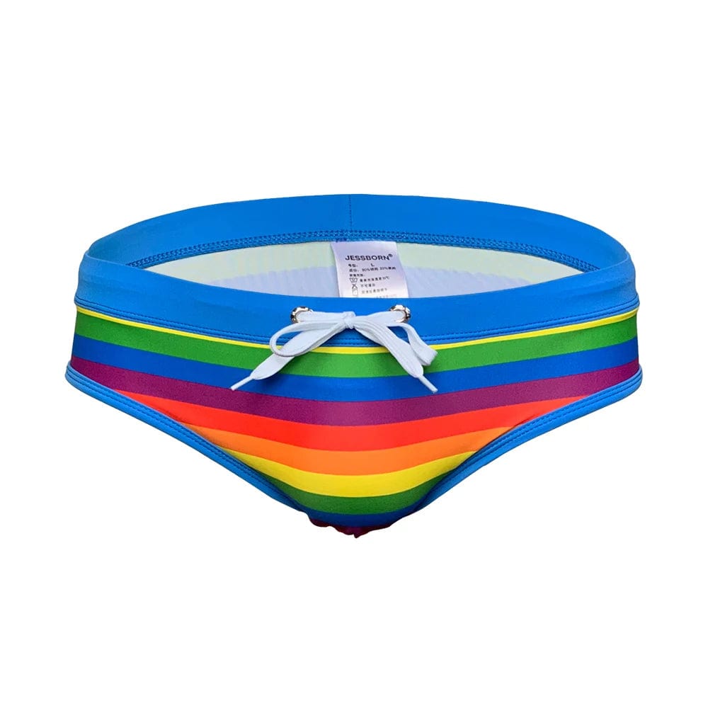 
                  
                    Rainbow Striped Swim Brief Swimsuit INVI-Expressionwear
                  
                