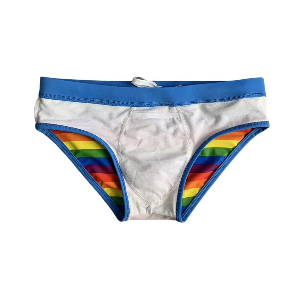 
                  
                    Rainbow Striped Swim Brief Swimsuit INVI-Expressionwear
                  
                