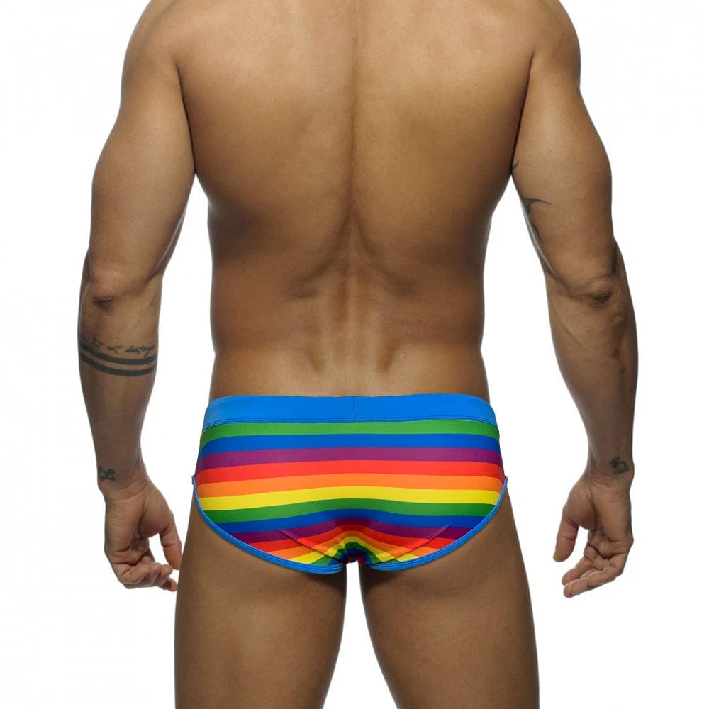 
                  
                    Rainbow Striped Swim Brief Swimsuit INVI-Expressionwear
                  
                