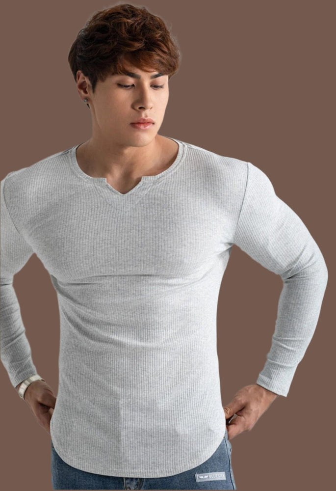 
                  
                    Ribbed Long Sleeve Clipped Crew Neck Shirt INVI-Expressionwear Ribbed Long Sleeve Clipped Crew Neck Shirt
                  
                