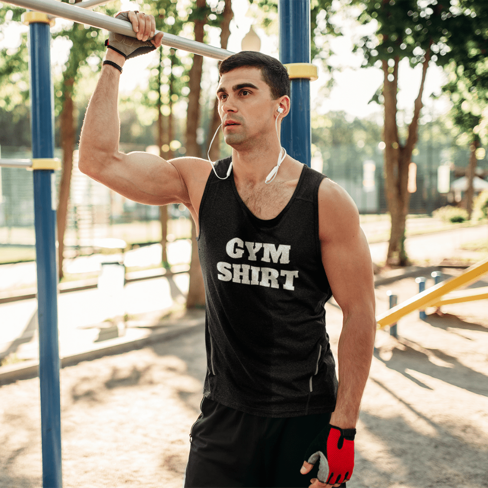 Men's Shape u Workout Bodybuiding Cotton Tank top -Activewear Tops for men